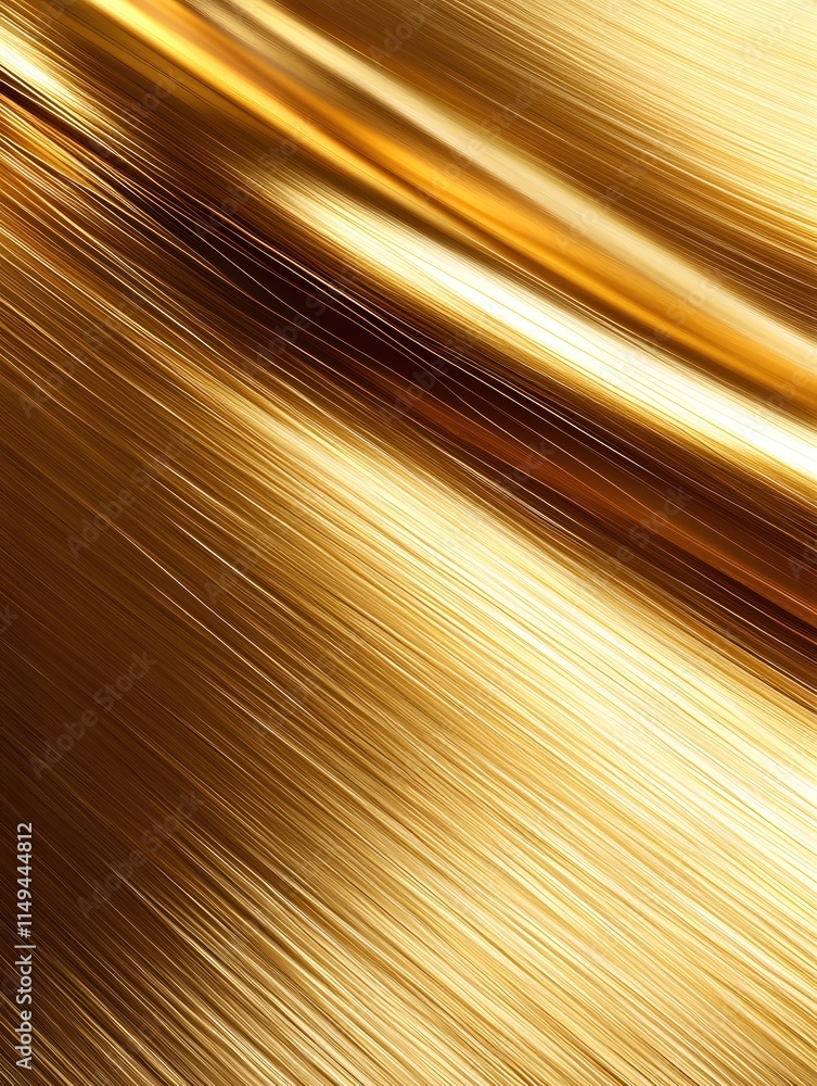 Poster beautiful abstract background with smooth golden metal texture and light reflections
