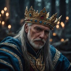 Fototapeta premium The ruler of a magical kingdom must forge their own crown—how do they do it?