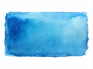 Panoramic Blue Watercolor Rectangle Abstract Art Background