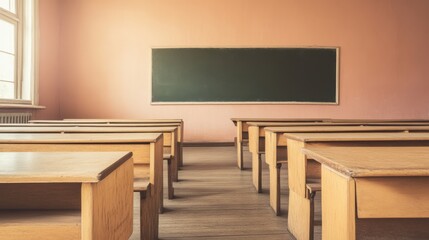 Nostalgic 1920s School Classroom: Education and Growth Through Time