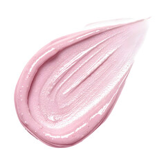 Pink Cream Swirl Isolated on White Background
