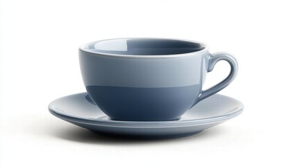 Obraz premium Blue Ceramic Coffee Cup and Saucer