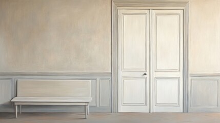 Fototapeta premium Quiet white room