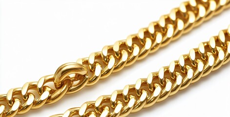 Obraz premium Luxury Gold Chain Necklace Close-up Detail