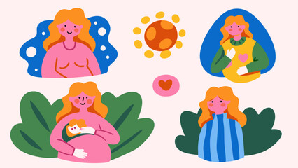 Motherhood Love: A Sticker Set