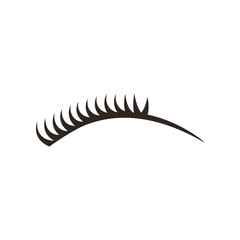 Eyelashes. Beauty, makeup, cosmetics concepts. Flat vector design isolated illustration.