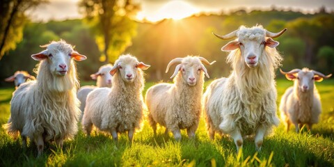 Angora Goat Photography: High-Resolution Images of Fluffy Goats, Adorable Angora Goat Pictures, Long Hair Goat Photos