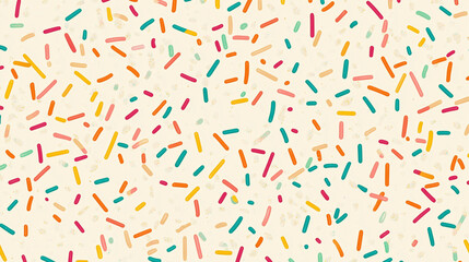 Colorful sprinkle pattern on a cream background