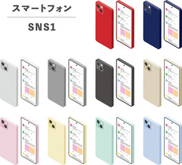 スマートフォン スマホ SNS画面1 smartphone mobile phone sns