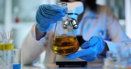 Laboratory experiment demonstrating chemical reactions and oil analysis