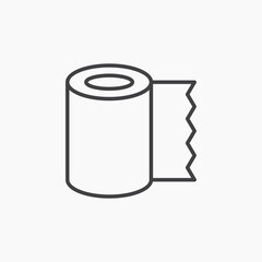 Bandage roll thin outlined vector icon.