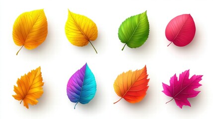 Fototapeta premium Collection of Colorful Autumn Leaves