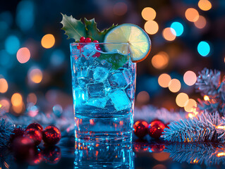  Neon Christmas Cocktail - Festive Glow