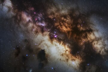 Fototapeta premium photograph of cosmic void with distant stars barely visible in endless space