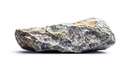 Fototapeta premium mountain lake rock isolated on white background with intricate details showing texture and natural beauty positioned