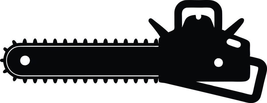 recommend clip art: Chainsaw silhouette vector,  Lumberjack icon, Chainsaw black icon vector illustration