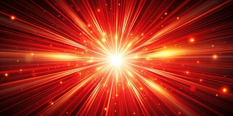 Naklejka premium Red Burst Linear Perspective Glow - Dramatic Abstract Photography