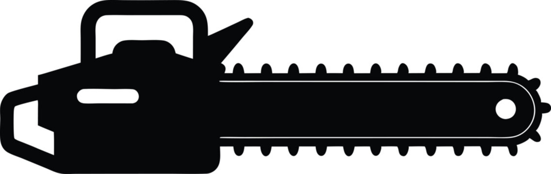 recommend clip art: Chainsaw silhouette vector,  Lumberjack icon, Chainsaw black icon vector illustration