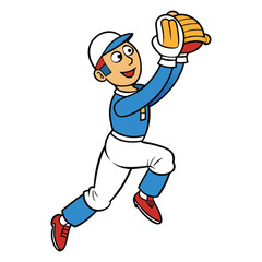 wicket keeper making a catch on white background