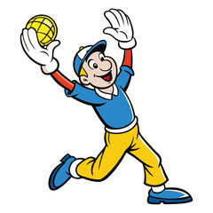 wicket keeper making a catch on white background