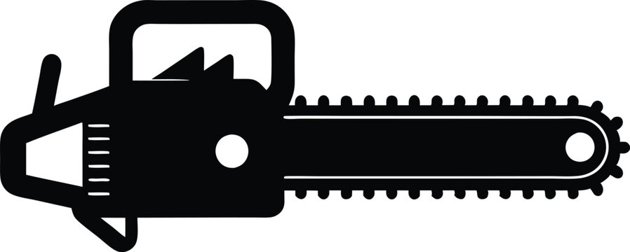 recommend clip art: Chainsaw silhouette vector,  Lumberjack icon, Chainsaw black icon vector illustration