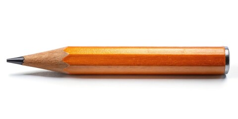 Obraz premium Sharpened Pencil, White Background, Stationery, Office Supplies, School Supplies, Writing Utensil, Graphite Pencil, Drawing Pencil, Close-up, High Resolution, Product Photography