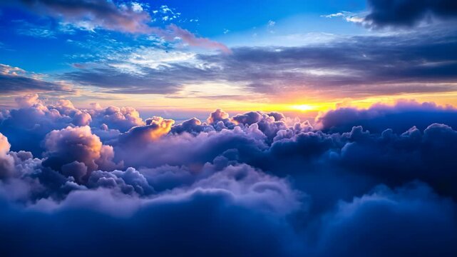dreamy glory light shine on sky, beautiful sunlight