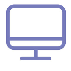 Stylish Computer Monitor Icon for Digital Workspace