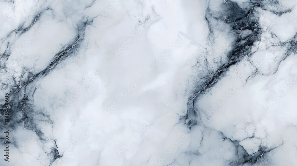 Poster elegant white and gray marble texture with distinct veining pattern
