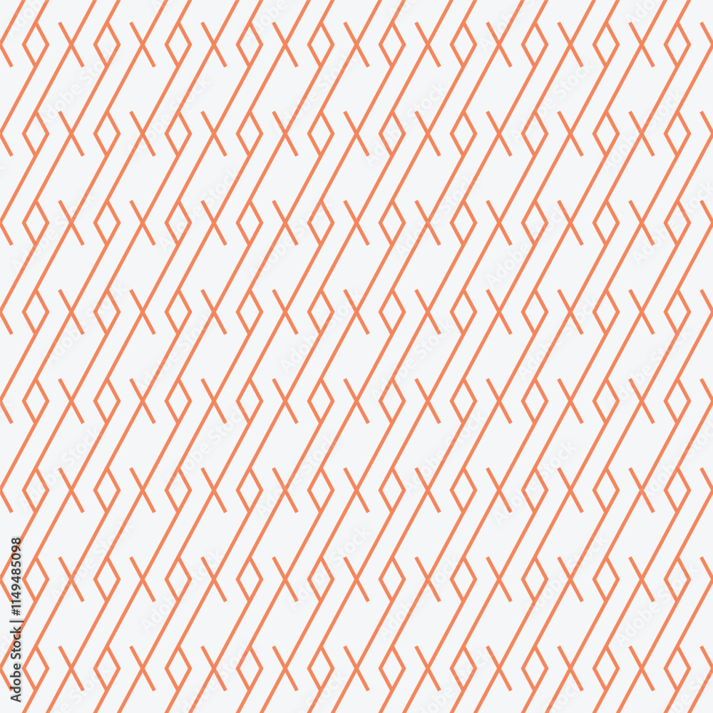 Poster abstract orange diagonal line seamless pattern on white background vector illustration template