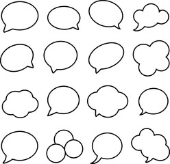 set of speech bubbles