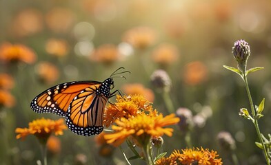 Obraz premium butterfly on a flower