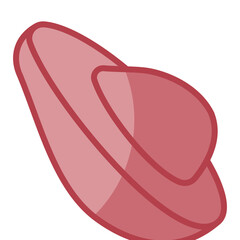 Avocado Half Icon Element For Design