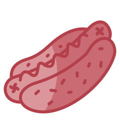 Hotdog Icon Element For Design