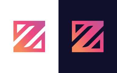 Letter Z corner chop or corner cut, font, lettering, typography with sharp edges, bold, masculine, and futuristic style. Perfect for logos, display, design elements etc.
