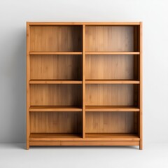Minimalist Wooden Bookshelf with Open Shelves for Modern Spaces