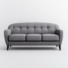 Naklejka premium Modern Grey Sofa with Simple Design for Stylish Living Rooms