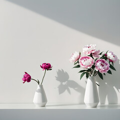 Fototapeta premium white vase with flowers