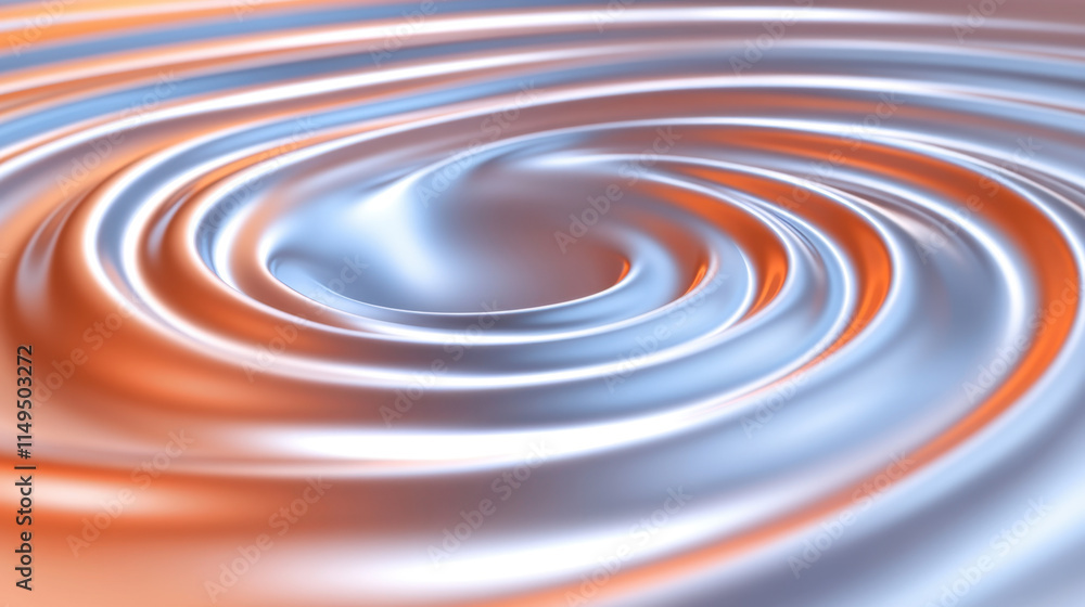 Poster quantum, swirling patterns of blue and orange create a dynamic, fluid texture, evoking movement and 