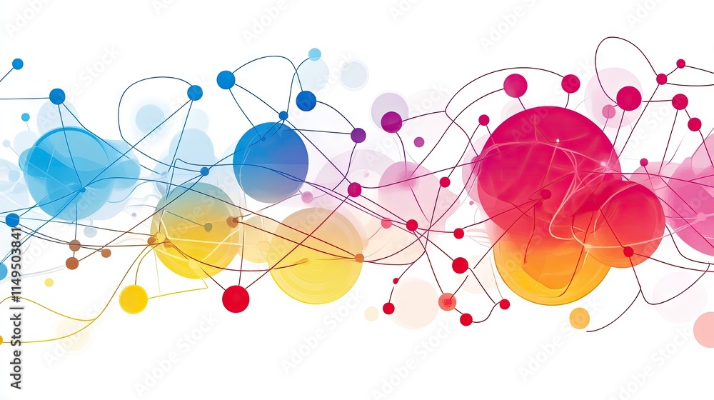 Poster a glowing human brain with interconnected lines and nodes, representing neural pathways and intellig