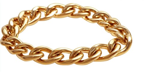 Obraz premium Gold bracelet on white