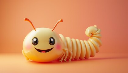 Obraz premium Cute Cartoon Centipede