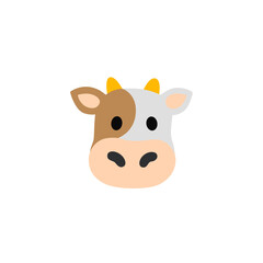 Fototapeta premium Cow Face Emoji 