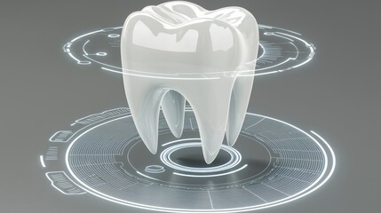 Close-up on dental technology 3d visualization of digital tooth models in innovation