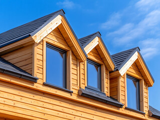 Cozy Wooden Roof Fenestration with Natural Light Streaming In