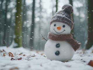 Snowman In The Snow