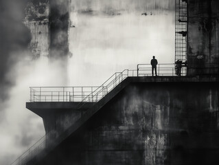 factory and smoke