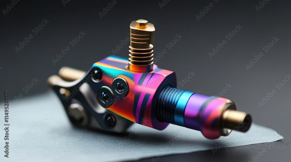 Aufkleber colorful and stylish precision engine component with metallic finish and intricate design for automo