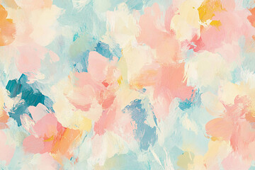 Obraz premium Abstract oil painting flowers wallpaper, art oil painting background