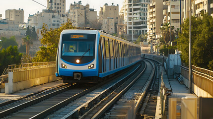 Obraz premium Traveling by train, the prosperity, the beauty of convenient and fast travel